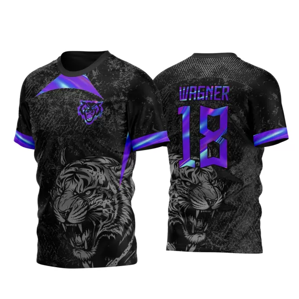 Arte Vetor Camisa Para InterClasse Tigre Preta e Olografica 2023