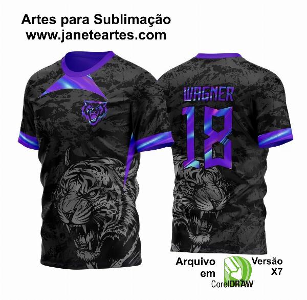 Arte Vetor Camisa Para InterClasse Tigre Preta e Olografica 2023 M2