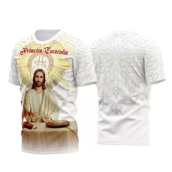 Arte Vetor Camisa Para Primeira Eucaristia Primeira Comunhão 2023 Modelo 20