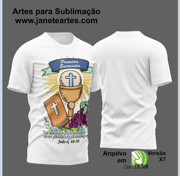 Arte Vetor Camisa Para Primeira Eucaristia Primeira Comunhão 2023 Modelo 8
