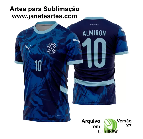 Arte Vetor Camisa Paraguai Reserva 2024 - 2025