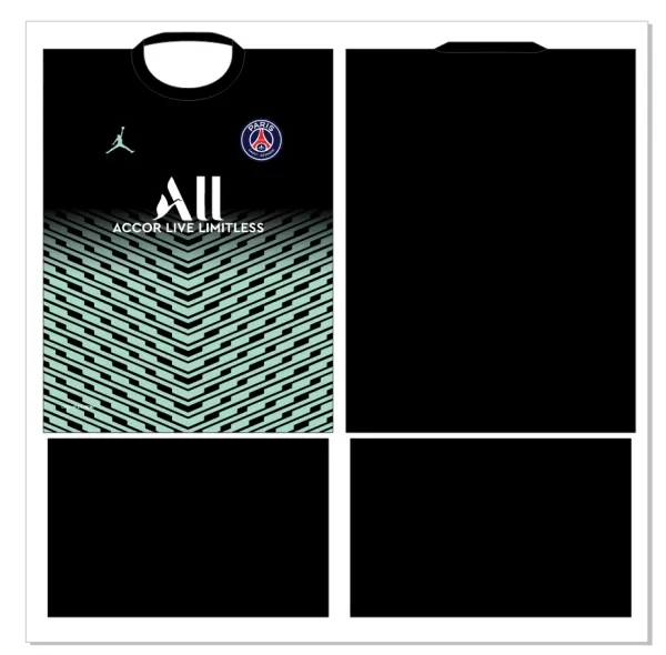 Arte Vetor Camisa Paris Saint-Germain PSG Conceito 2022 Verde