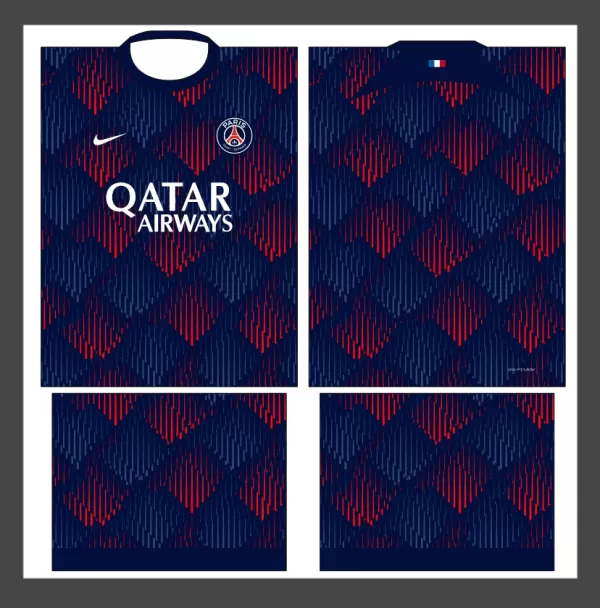 Arte Vetor Camisa Paris Saint-Germain PSG Conceito 2023