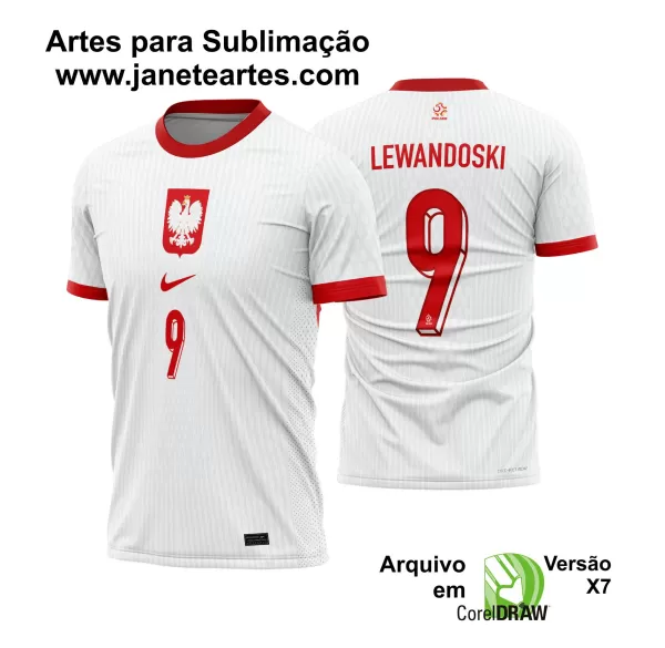 Arte Vetor Camisa Polônia Titular 2024 - 2025