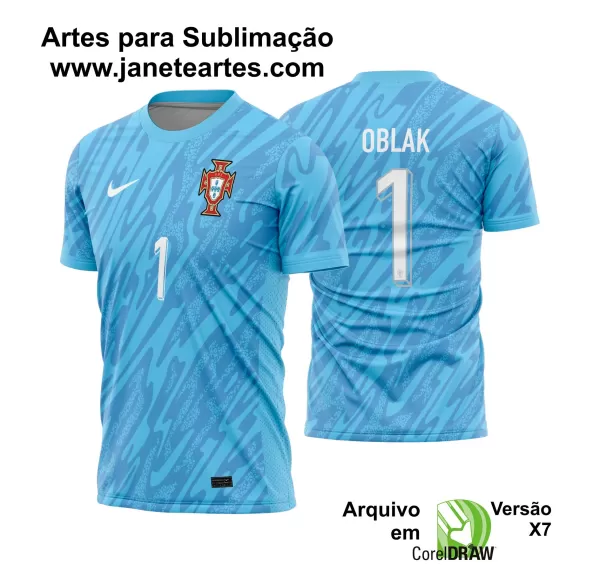 Arte Vetor Camisa Portugal Goleiro 2024 - 2025