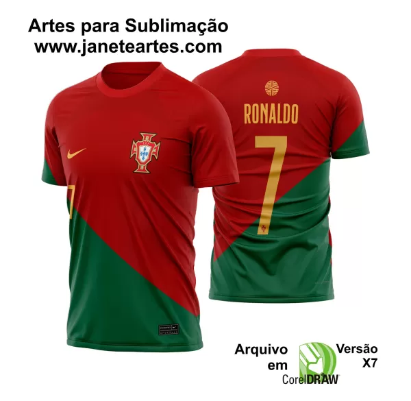Arte Vetor Camisa Portugal Titular 2022 - 2023