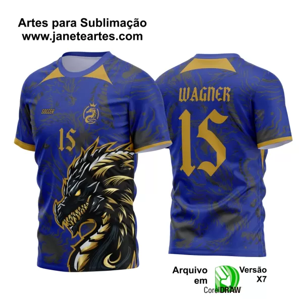 Arte Vetor Camisa Preta InterClasse 2024 - 2025 - Dragão