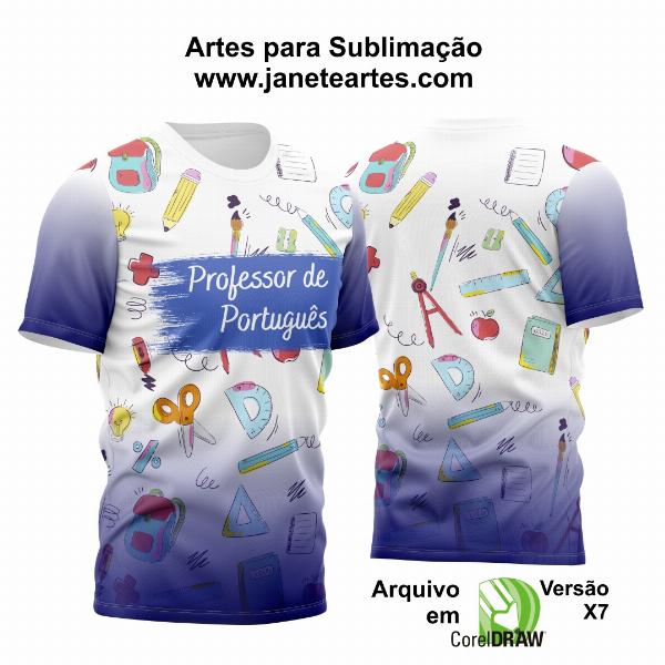 Arte Vetor Camisa Professor e Professora Modelo 1 Português