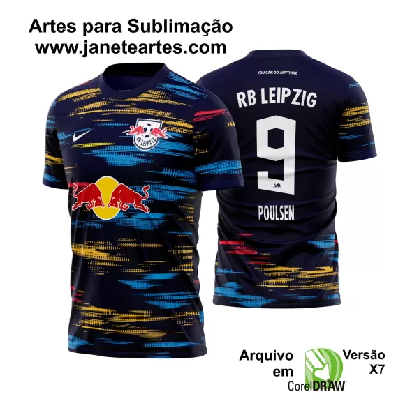 Arte Vetor Camisa RB Leipzig Reserva 2021 - 2022