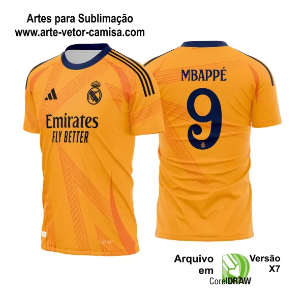 Arte Vetor Camisa Real Madrid 2024 - 2025 - Reserva