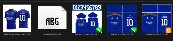 Arte Vetor Camisa Real Madrid Reserva 2021 - 2022