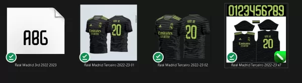 Arte Vetor Camisa Real Madrid Third 2022 2023