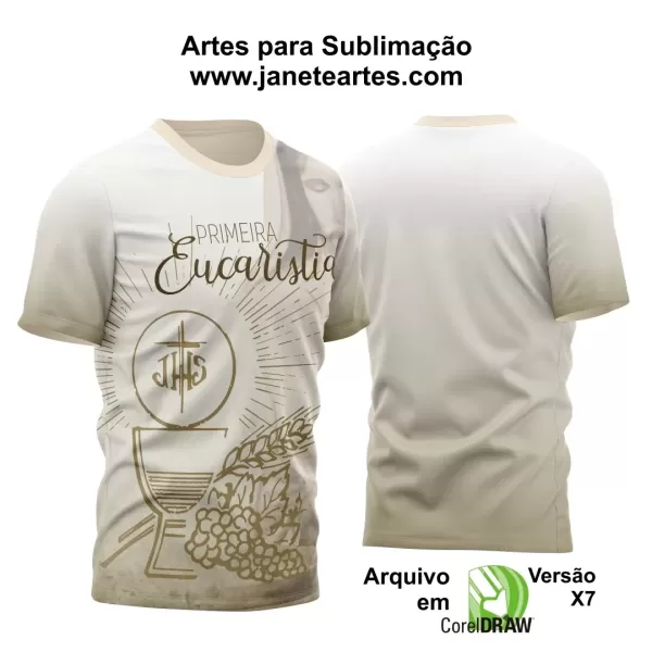 Arte Vetor Camisa Religião - Eucaristia | Modelo 22