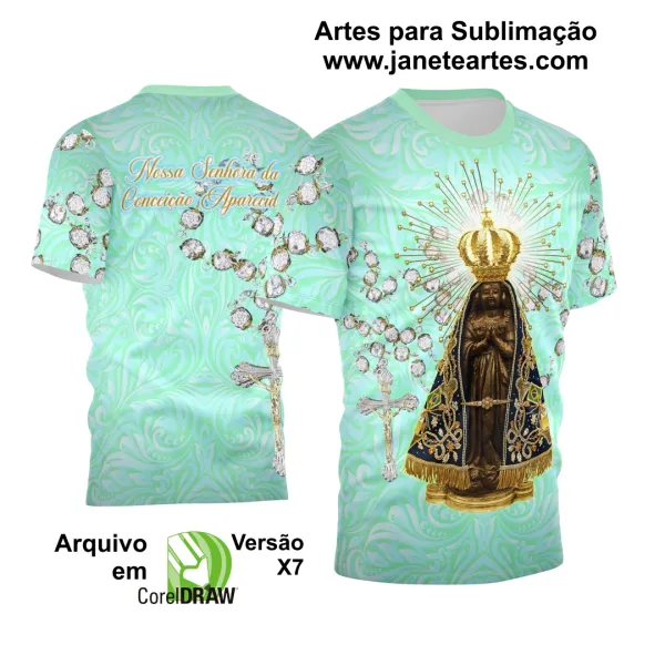 Arte Vetor Camisa Religião - Nossa Senhora Aparecida 2024 - 2025