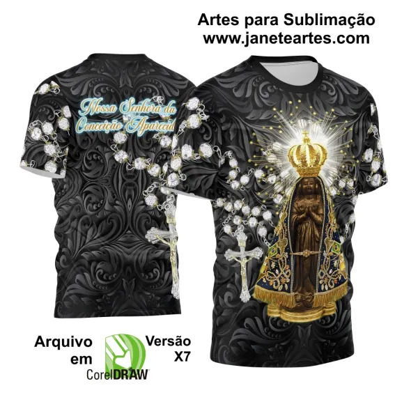 Arte Vetor Camisa Religião - Nossa Senhora Aparecida 2024 - 2025