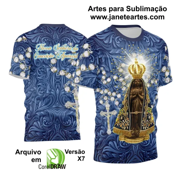 Arte Vetor Camisa Religião - Nossa Senhora Aparecida 2024 - 2025