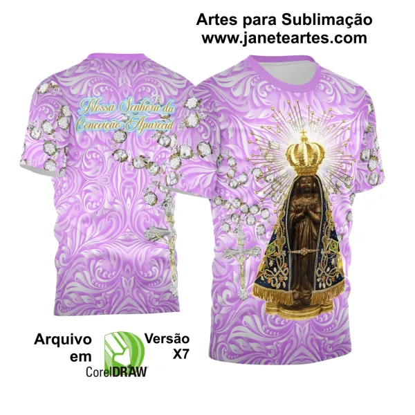 Arte Vetor Camisa Religião - Nossa Senhora Aparecida 2024 - 2025