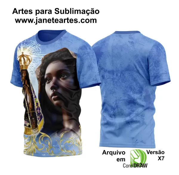 Arte Vetor Camisa Religião - Nossa Senhora Aparecida | Modelo 01