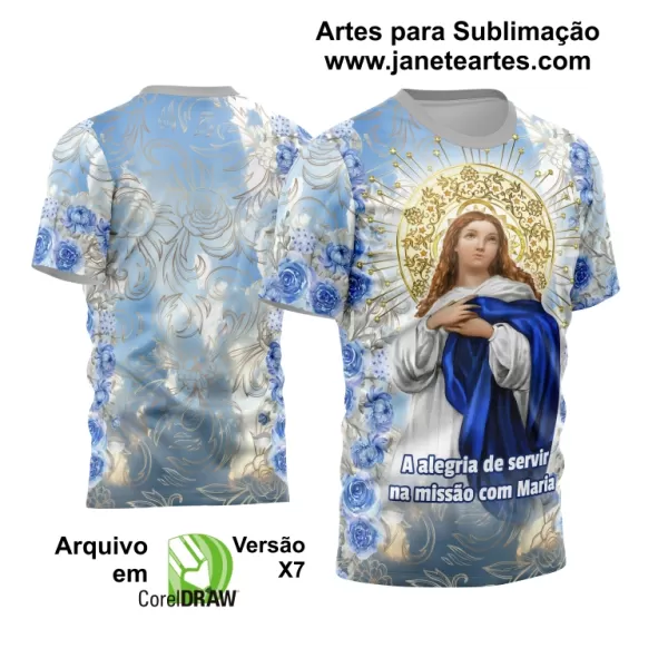 Arte Vetor Camisa Religião - Nossa Senhora Imaculada Conceição | Modelo 01