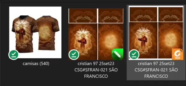 Arte Vetor Camisa Religião - São Francisco de Assis | Modelo 03