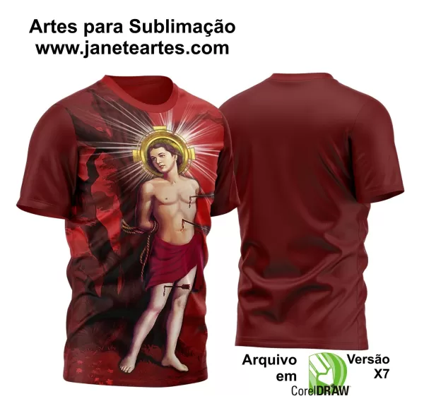 Arte Vetor Camisa Religião - São Sebastião | Modelo 01