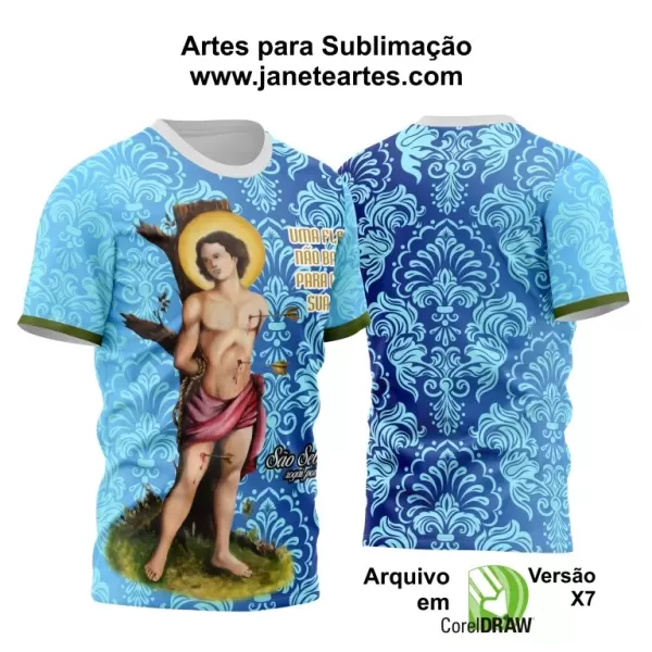 Arte Vetor Camisa Religião - São Sebastião | Modelo 11