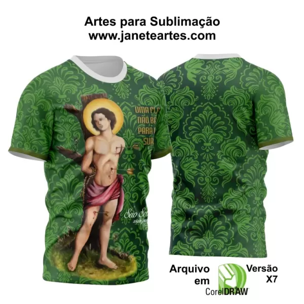 Arte Vetor Camisa Religião - São Sebastião | Modelo 12