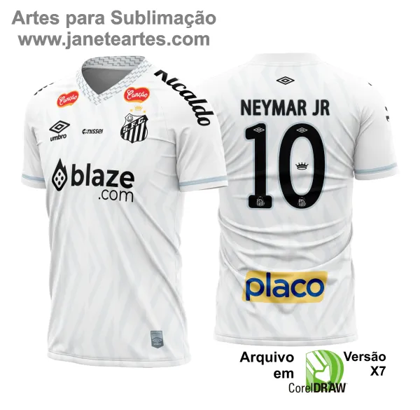 Arte Vetor Camisa Santos Titular 2025 - 2026