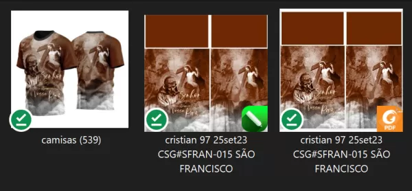 Arte Vetor Camisa São Francisco de Assis 2023 Modelo 2