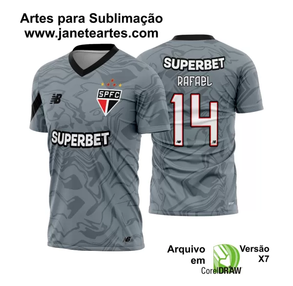 Arte Vetor Camisa São Paulo Goleiro 2024 - 2025