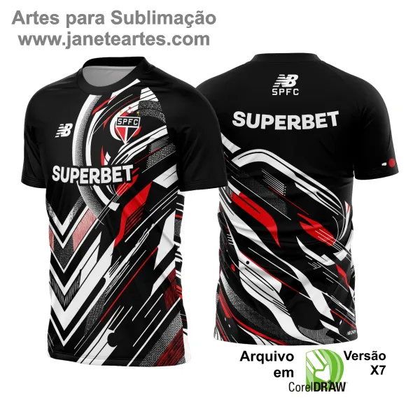 Arte Vetor Camisa São Paulo Pré-Jogo 2025 - 2026