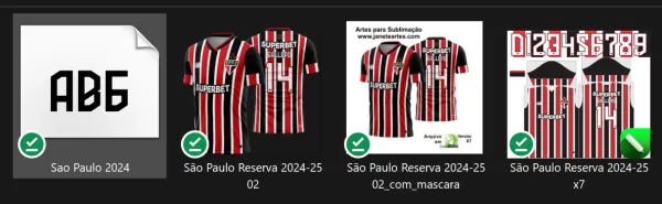 Arte Vetor Camisa São Paulo Reserva 2024 - 2025