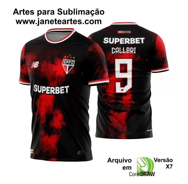 Arte Vetor Camisa São Paulo Terceira 2024 - 2025