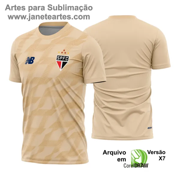 Uniforme de futebol personalizado, projetado para times amadores ou profissionais, com design moderno e arrojado. Apresenta uma combinação de cores contrastantes, logotipo ou escudo do time em destaque no peito, e detalhes gráficos na frente e nas mangas. Na parte traseira, há espaço para personalização com nome e número do jogador, garantindo identidade ao time. Ideal para jogos oficiais, amistosos ou competições, oferecendo estilo e funcionalidade.