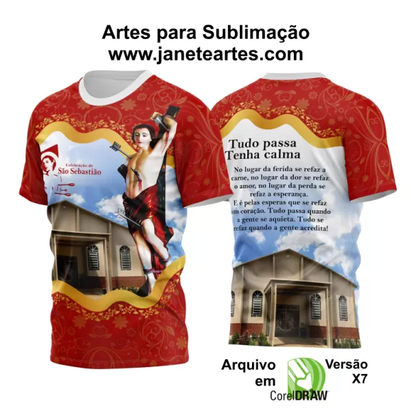 Arte Vetor Camisa São Sebastião 2024 Modelo 08