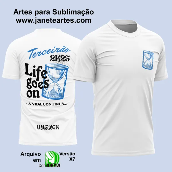 Arte Vetor Camisa Terceirão A Vida Continua 2025