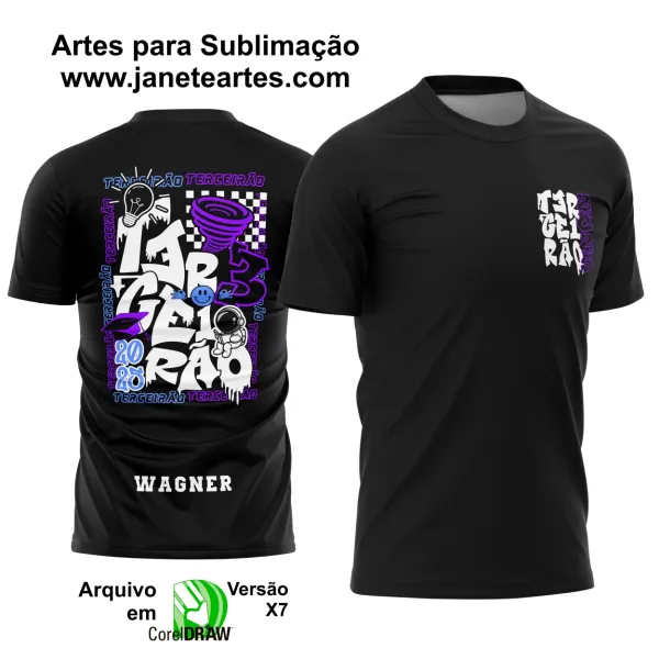 Arte Vetor Camisa Terceirão Astronauta