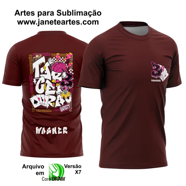 Arte Vetor Camisa Terceirão Cartas Joker