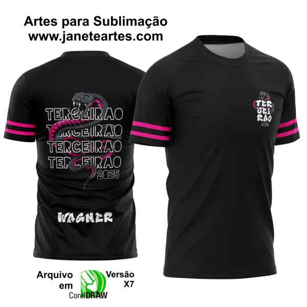 Arte Vetor Camisa Terceirão Cobra