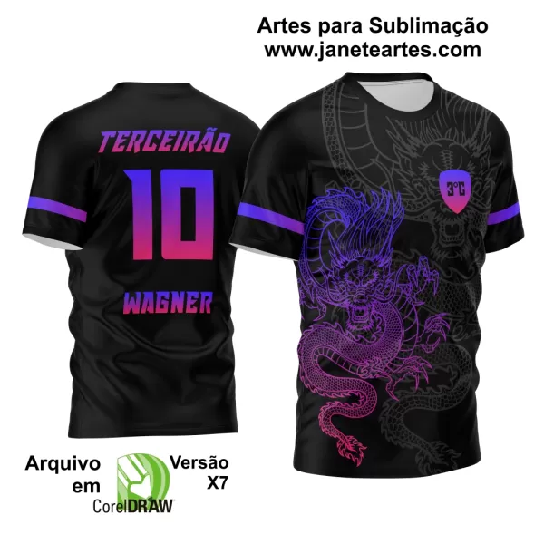 Arte Vetor Camisa Terceirão Dragão 2024 - 2025