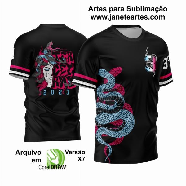 Arte Vetor Camisa Terceirão Medusa Cobras