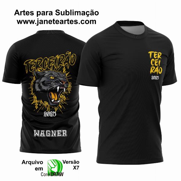 Arte Vetor Camisa Terceirão - Pantera Negra