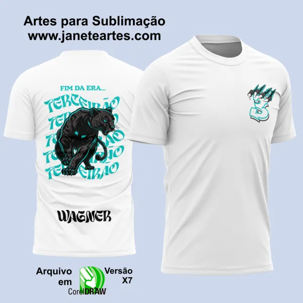 Arte Vetor Camisa Terceirão Pantera Negra Fim da Era