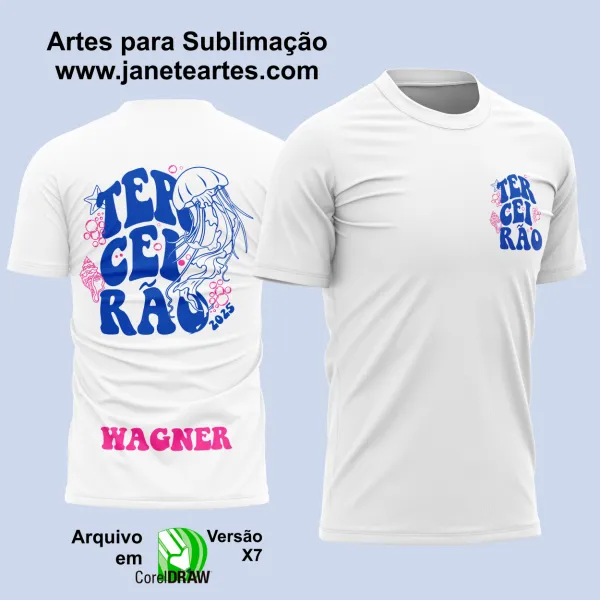 Arte Vetor Camisa Terceirão Água Viva