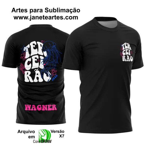 Arte Vetor Camisa Terceirão Água Viva