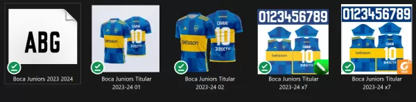 Arte Vetor Camisa Time Boca Juniors Titular 2023-24 x7