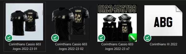 Arte Vetor Camisa Time Corinthians Cassio 603 Jogos 2022-23 x7