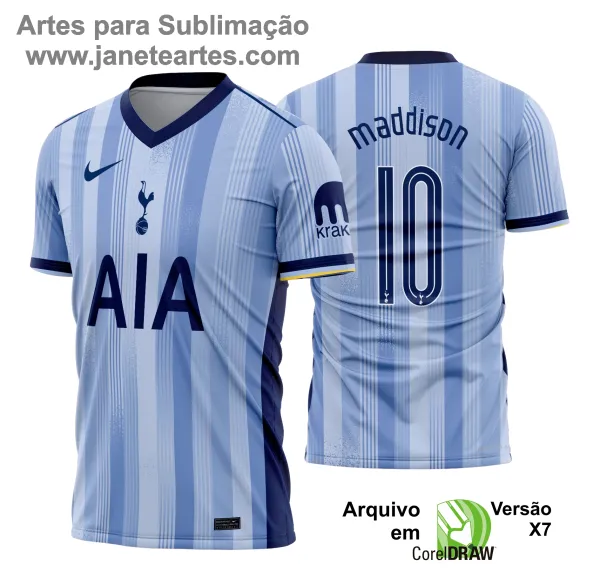 Arte Vetor Camisa Tottenham Reserva 2024 - 2025