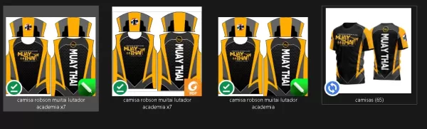 Arte Vetor Camisa Treinador Muay Thai Amarela
