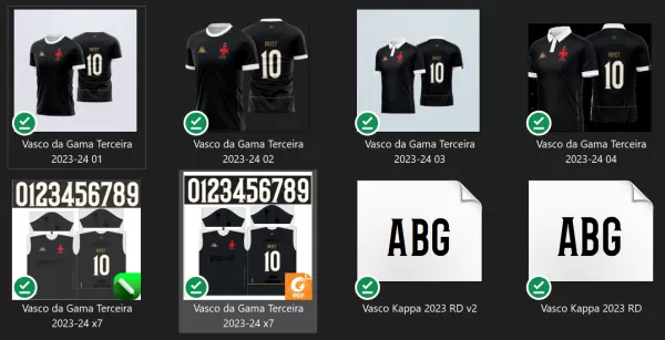 Arte Vetor Camisa Vasco da Gama Terceira 2023-24